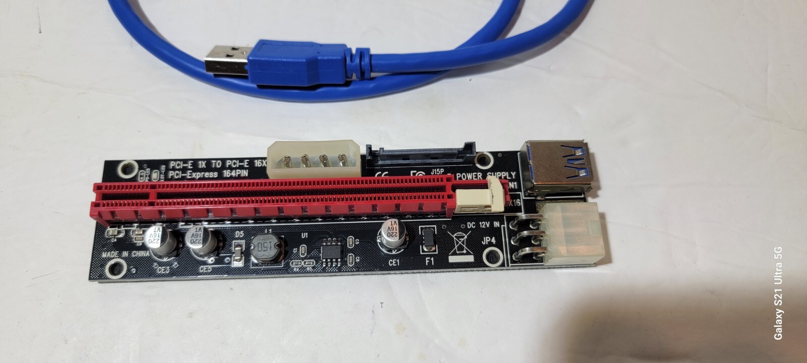 Ubit 6 Pack Latest GPU PCI-E Riser Express Cable 16X to 1X (6pin / MOLEX/SATA) w