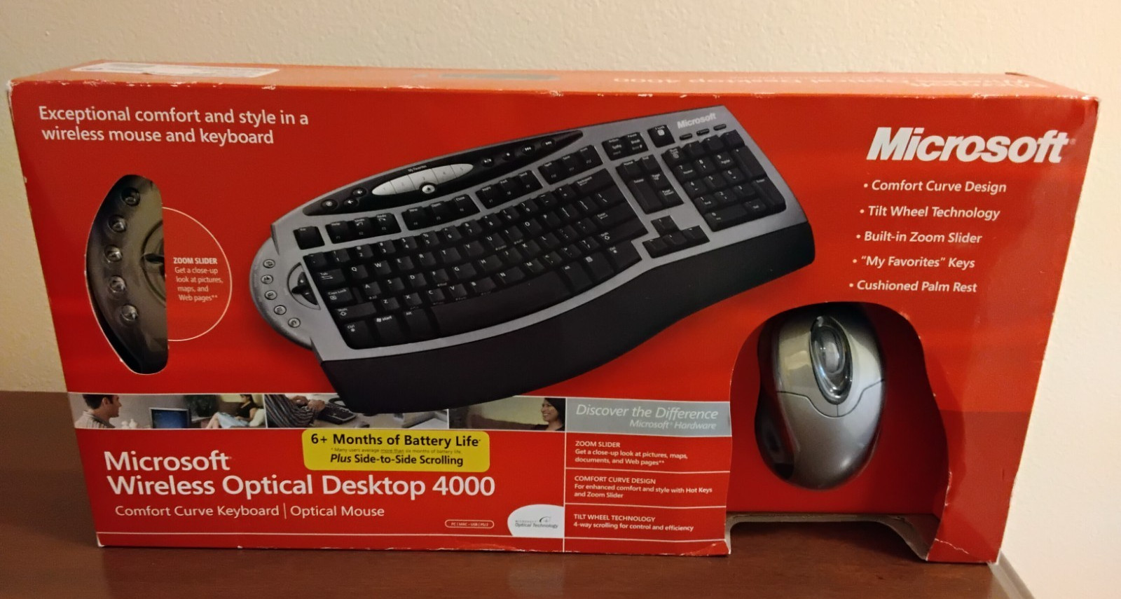 Microsoft Advanced Ergonomic Wireless Laser Desktop 4000 Keyboard & Mouse