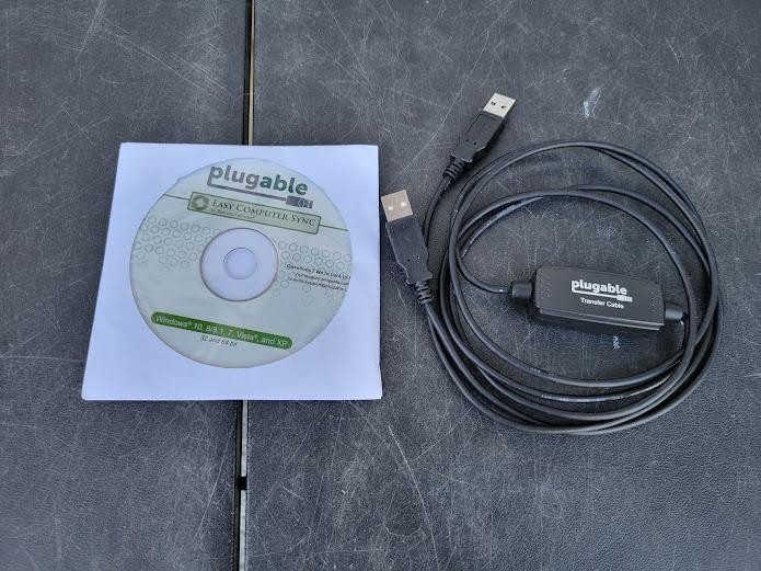 Plugable USB 2.0 Transfer Cable USB-EASY-TRAN Easy Computer Sync Black