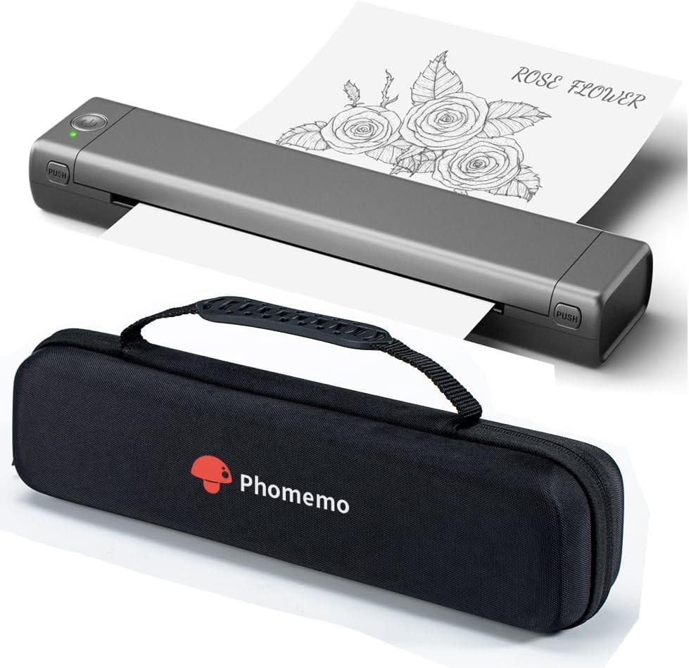 Phomemo Portable A4 Printer Wireless 8.5" X 11" US Letter thermal travel printer