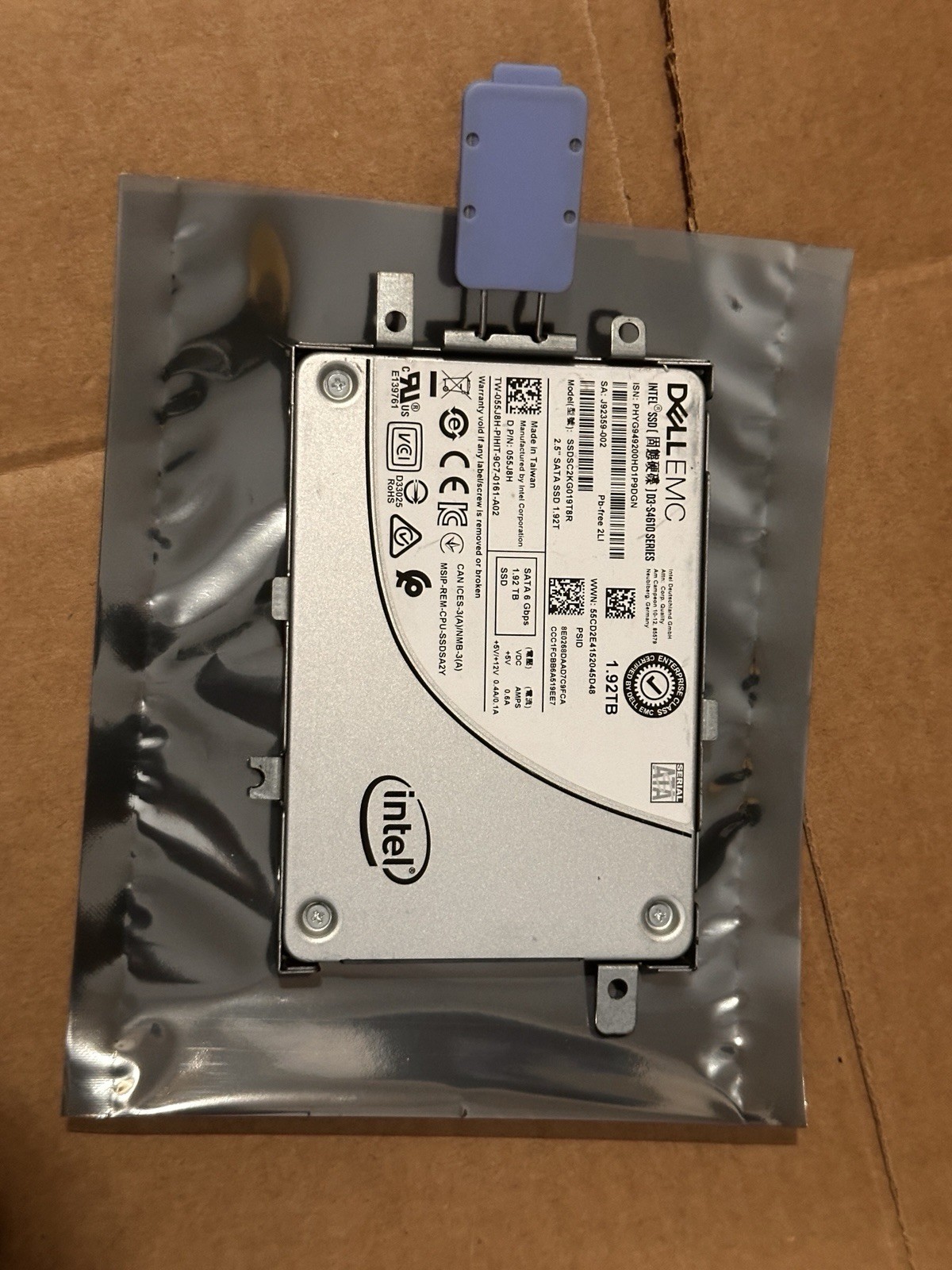 Dell 1.92TB, Internal, 2.5 inch (SSDSC2KB019T8R) Solid State Drive