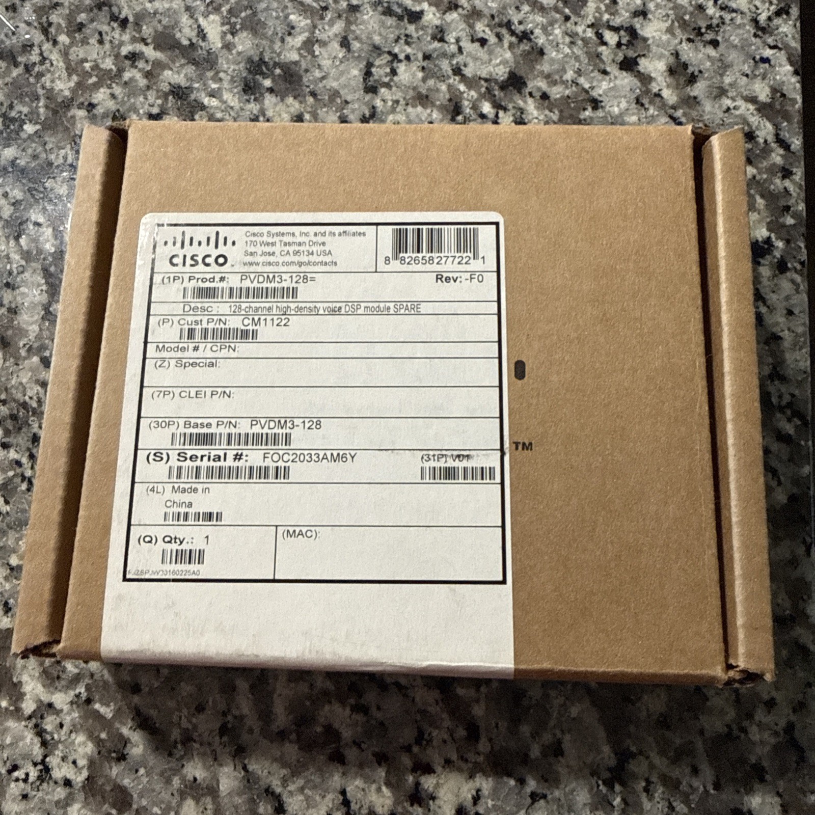 New Cisco PVDM3-128 128-Channel High-Density Voice Video Module