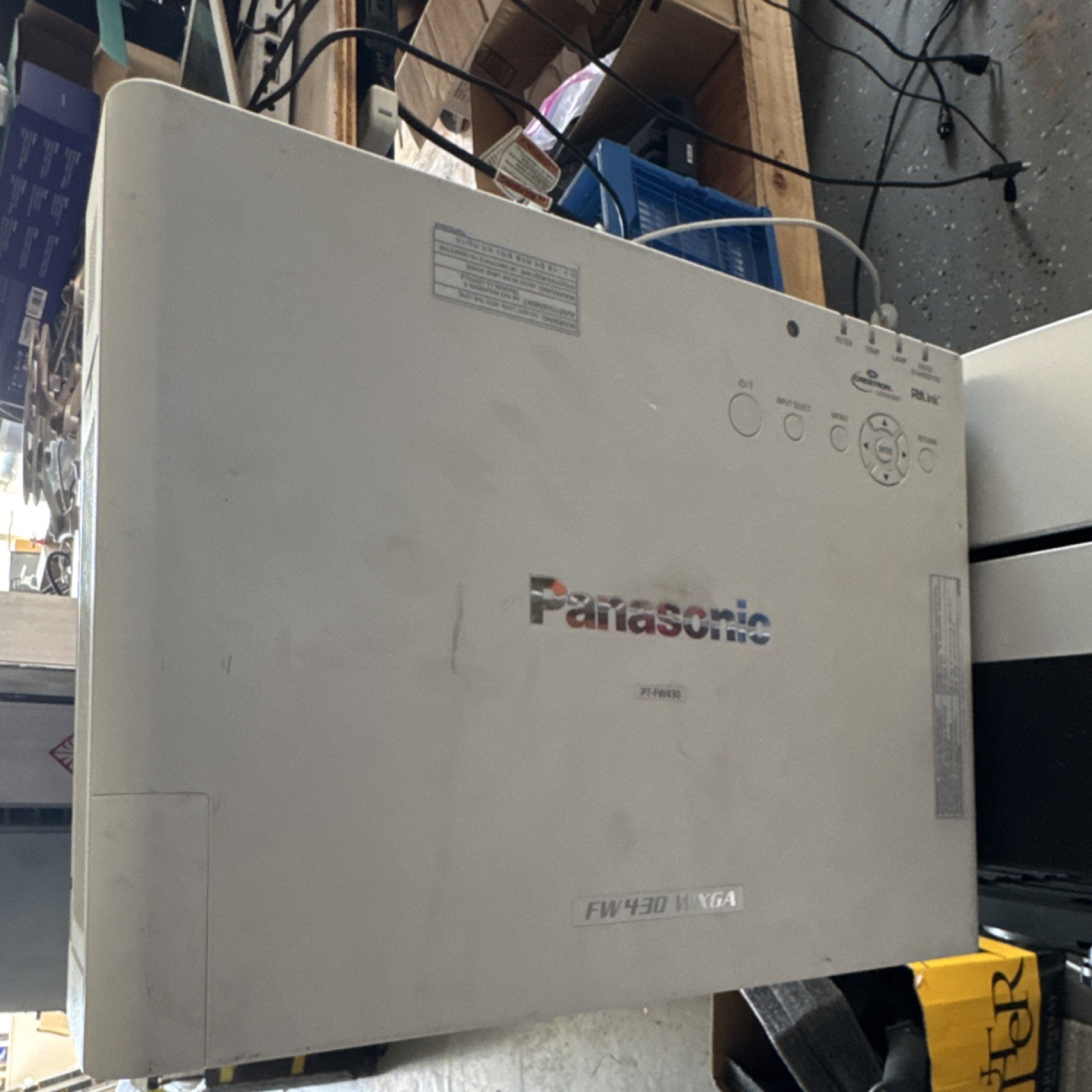 Panasonic PT-FW430 LCD Projector White WXGA 3500 ANSI Lumens HDMI