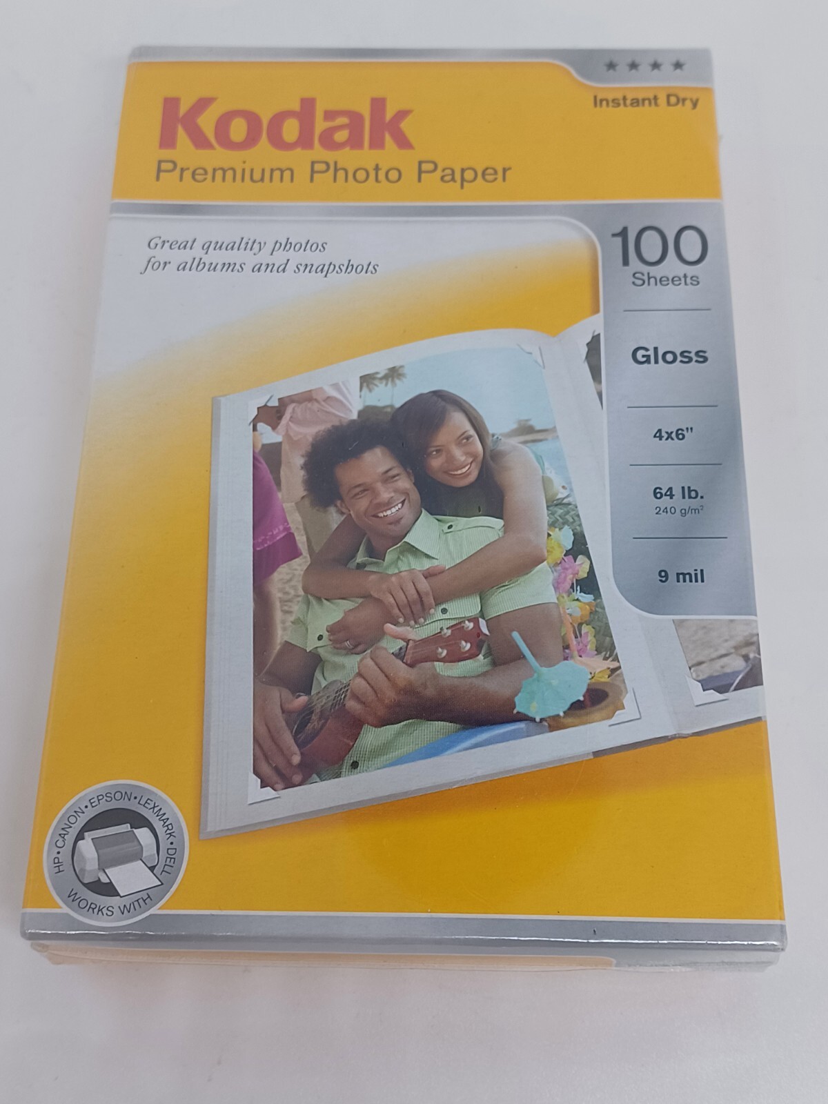 Kodak Premium Photo Paper 100 Sheets Gloss 4 x 6" Instant Dry NEW NIB