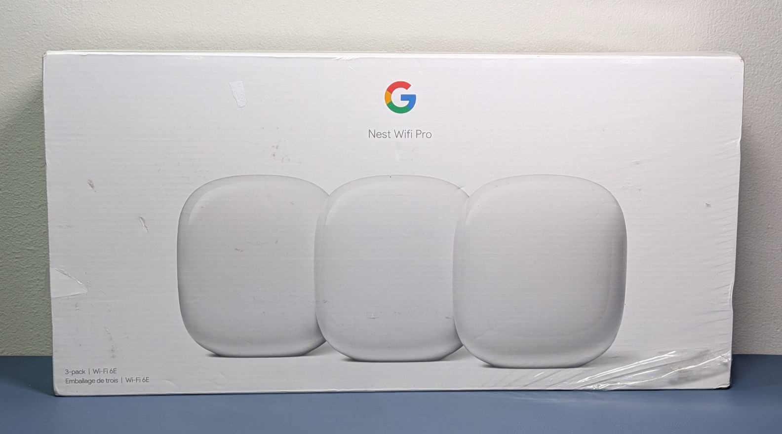 Google Nest Wifi Pro 3-Pack, Wi-Fi 6E Mesh Router System, Snow GA03690-CA - New