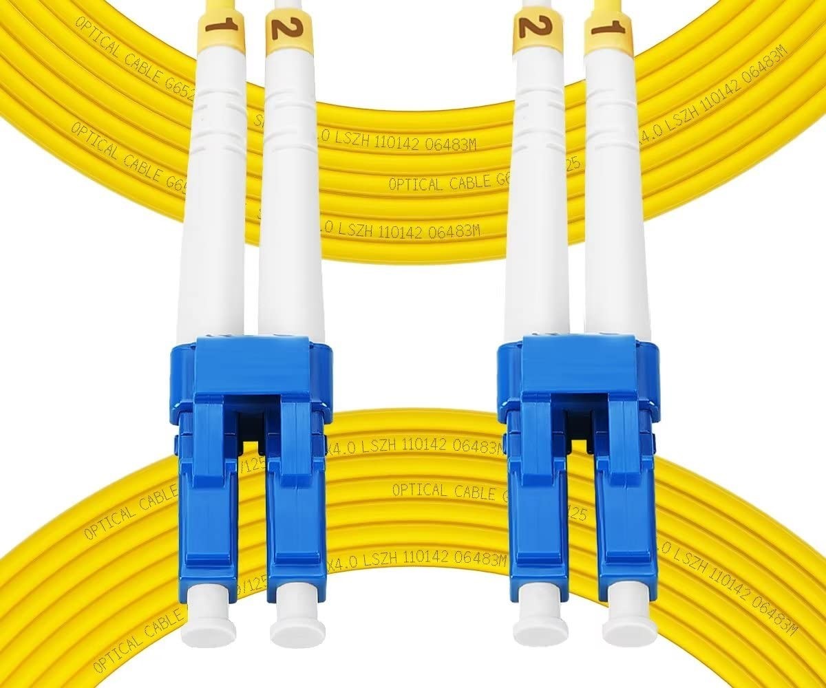 Fibergaga OS2 LC to LC Single Mode Fiber Patch Cable 2M 7ft SMF Duplex LSZH