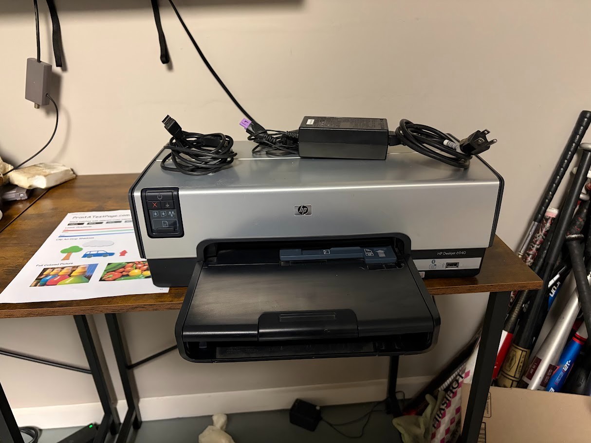 HP Deskjet 6940 Standard Inkjet Printer TESTED