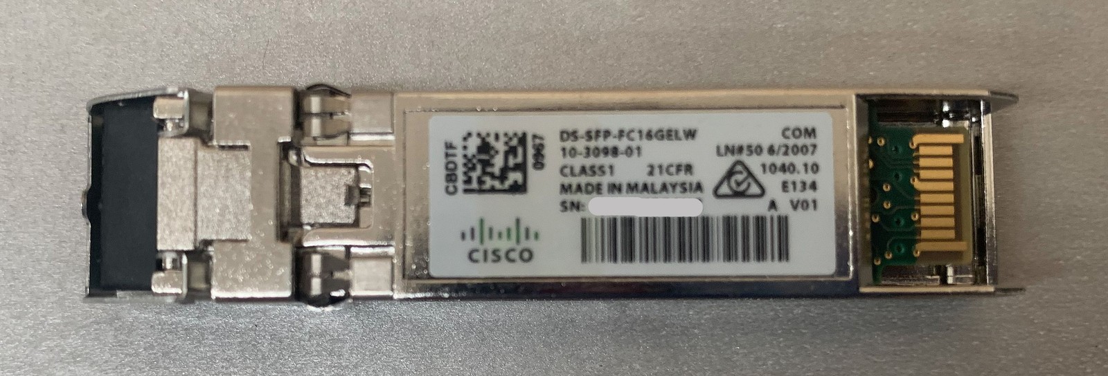 Cisco DS-SFP-FC16GELW 16GFC 25km SFP+ Transceiver