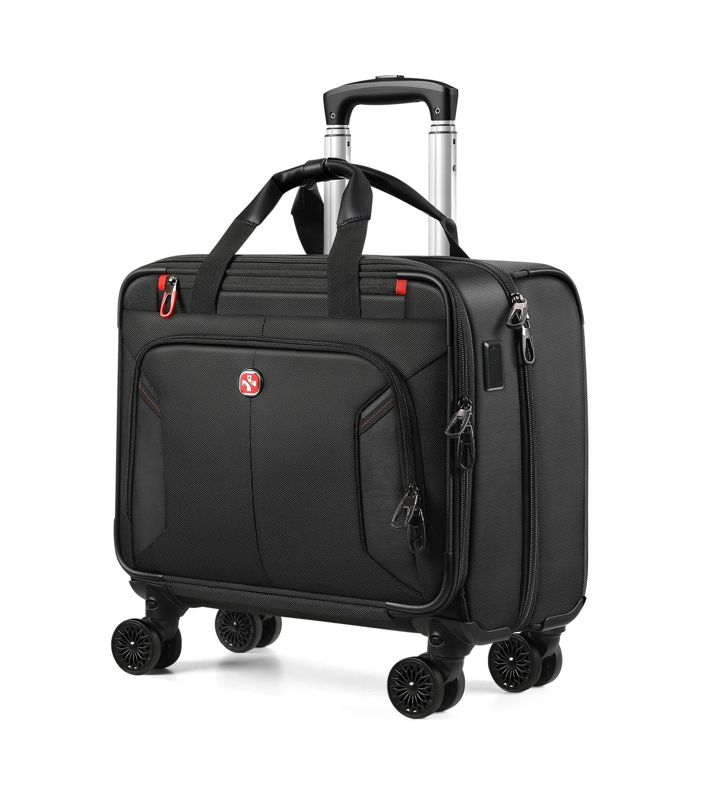 star cloud Rigid Frame Roling Laptop Bag on Wheels, Rolling Briefcase with US...