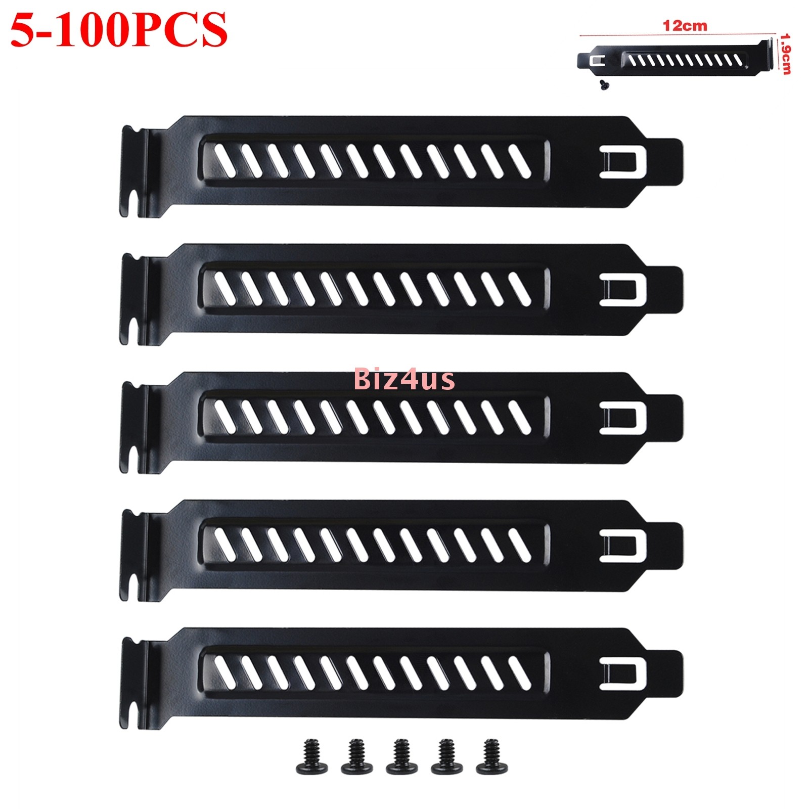 Lot Vented PCI Slot Covers Metal Dust Filter Expansion Plates for Computer Cases