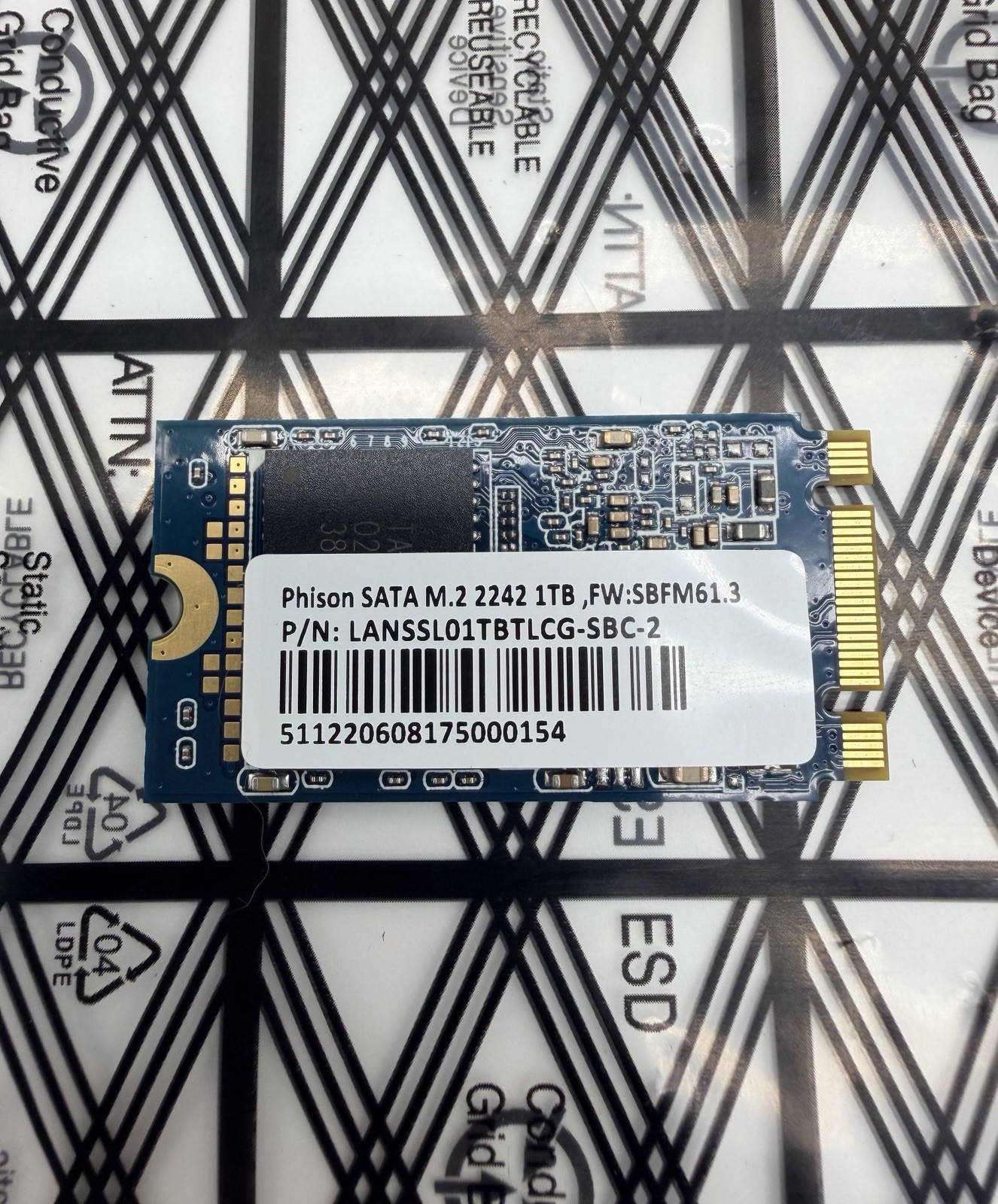 1TB mSATA Phison SSD OEM LANSSL01TBTLCG M.2 2242 6Gb/s SATA Good Health 99%