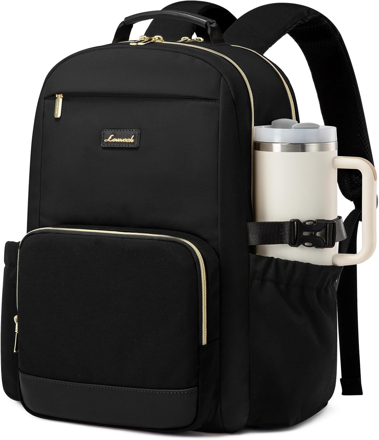LOVEVOOK Laptop Backpack for Women with Pouch Pocket for Large Capacity Cup,15.6