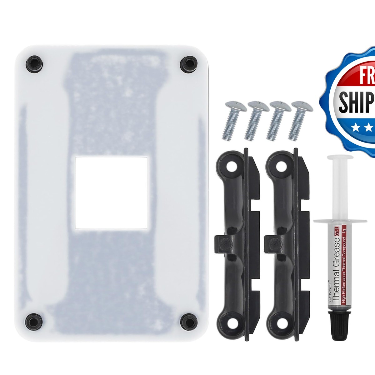 GENNEL Metal Motherboard Backplate CPU Heatsink Bracket for AMD AM4