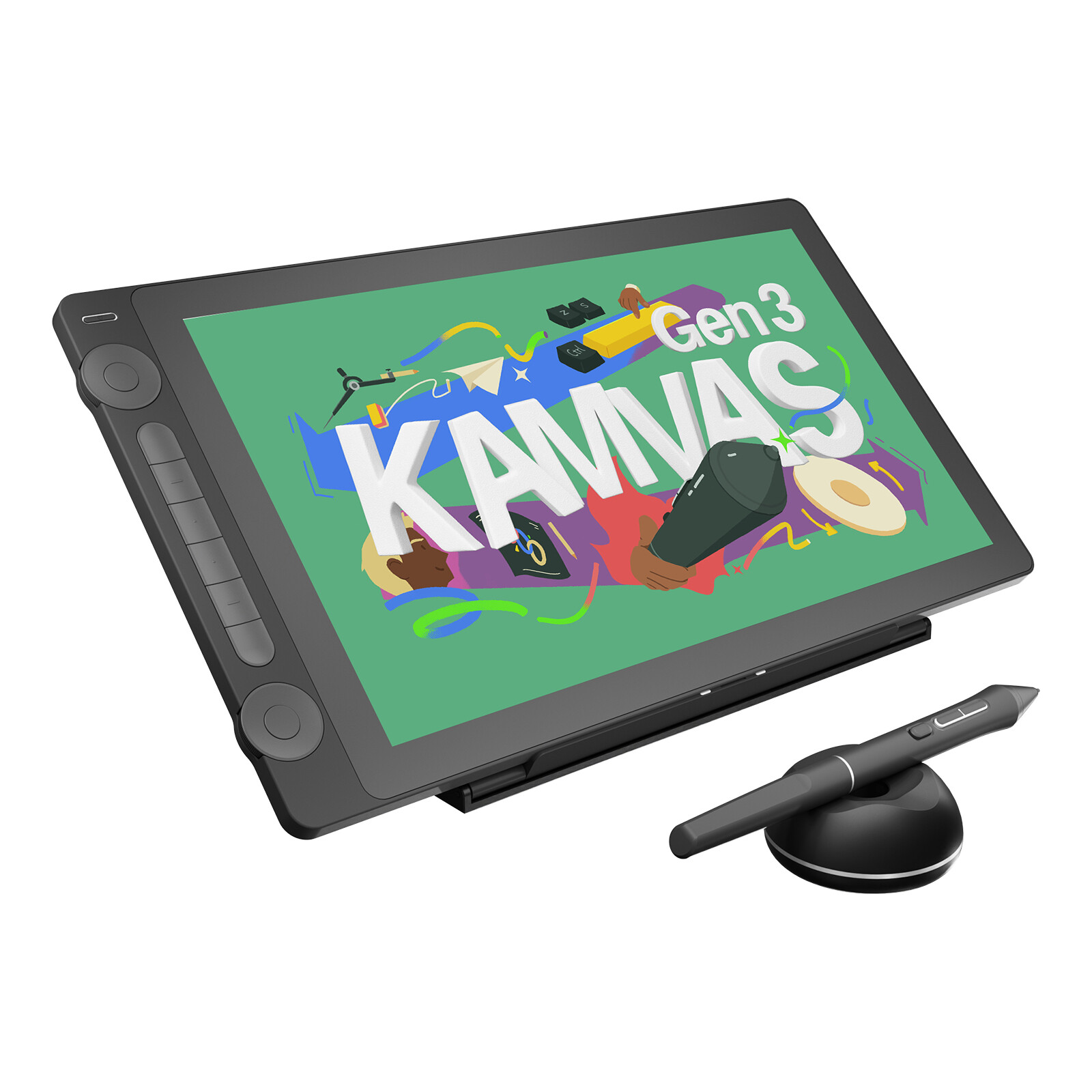 Refurbished HUION KAMVAS 16 (Gen 3) Graphics Tablet Pen Display 15.8" 2.5K QHD