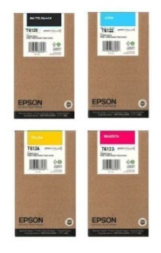 4 x Genuine Ink EPSON Stylus Pro 9450 9400 7400 / T6124 T6123 T6122 T6121 Ink