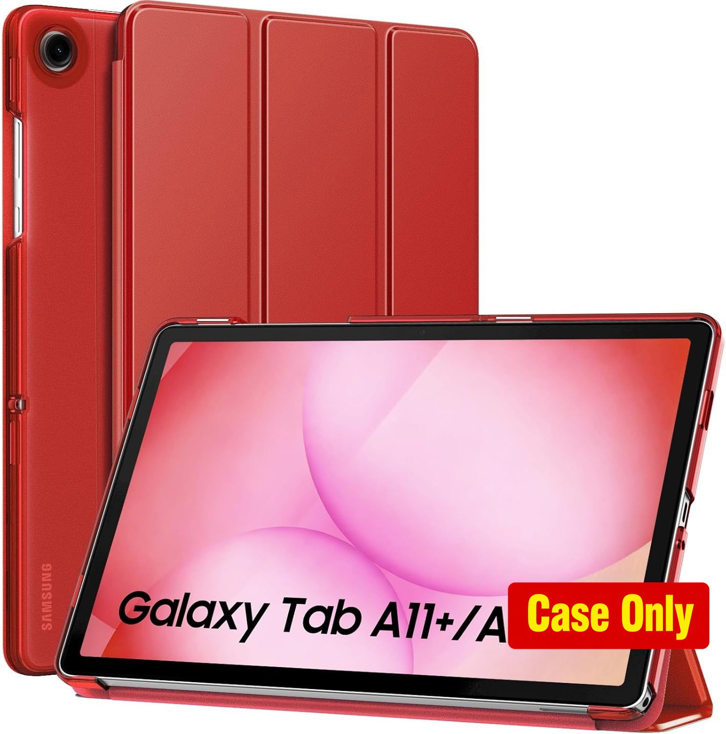 Case for Samsung Galaxy Tab A11+ Plus 11 Inch, Slim Design, Red Color