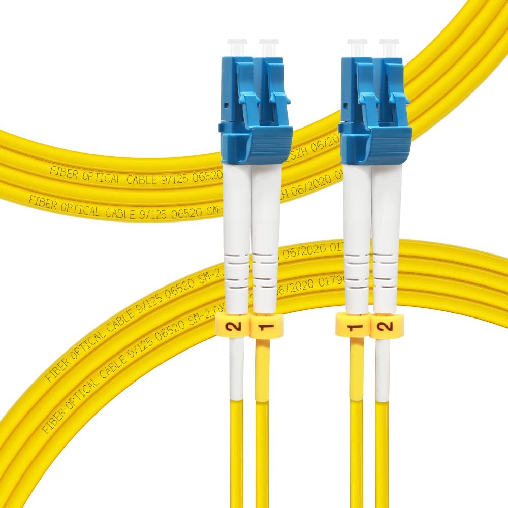 4 PCS 5M/16FT OS2 LC To LC Duplex 9/125um Single Mode SMF Fiber Optic Cable