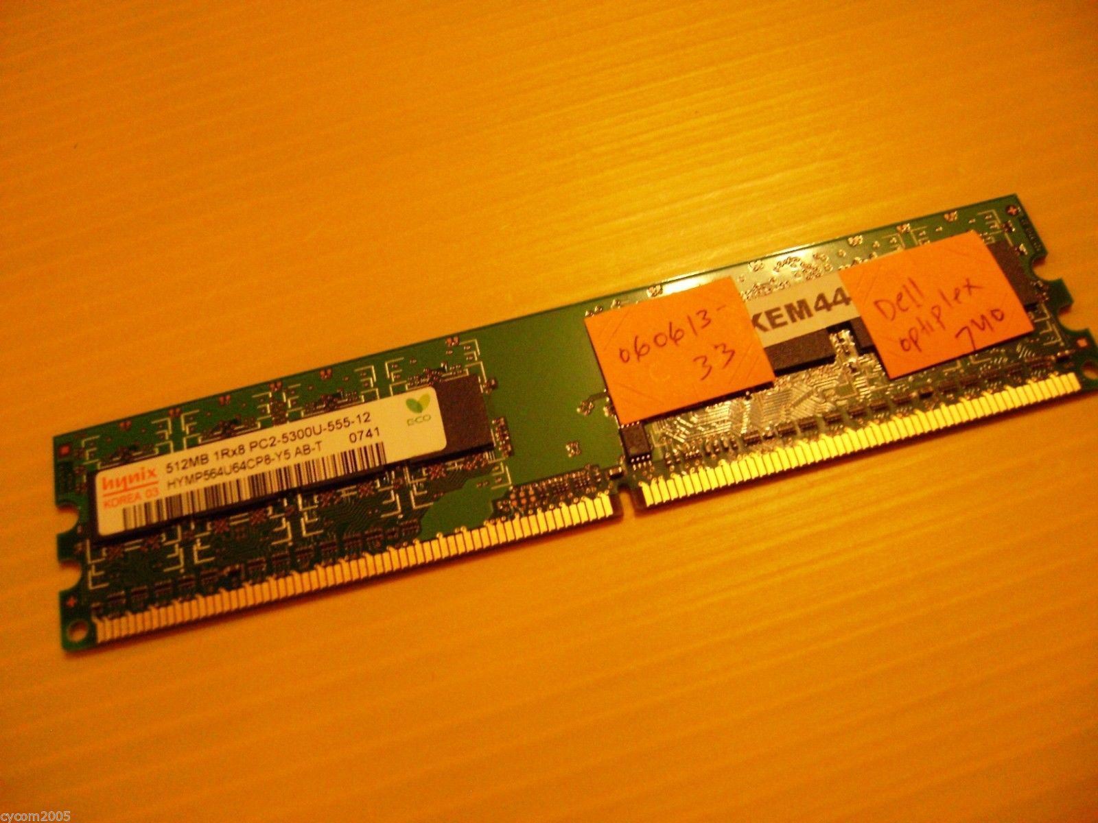 Hynix HYMP564U64CP8-Y5 AB-T 512MB DDR2 SDRAM PC-5300  from Dell Optiplex 740