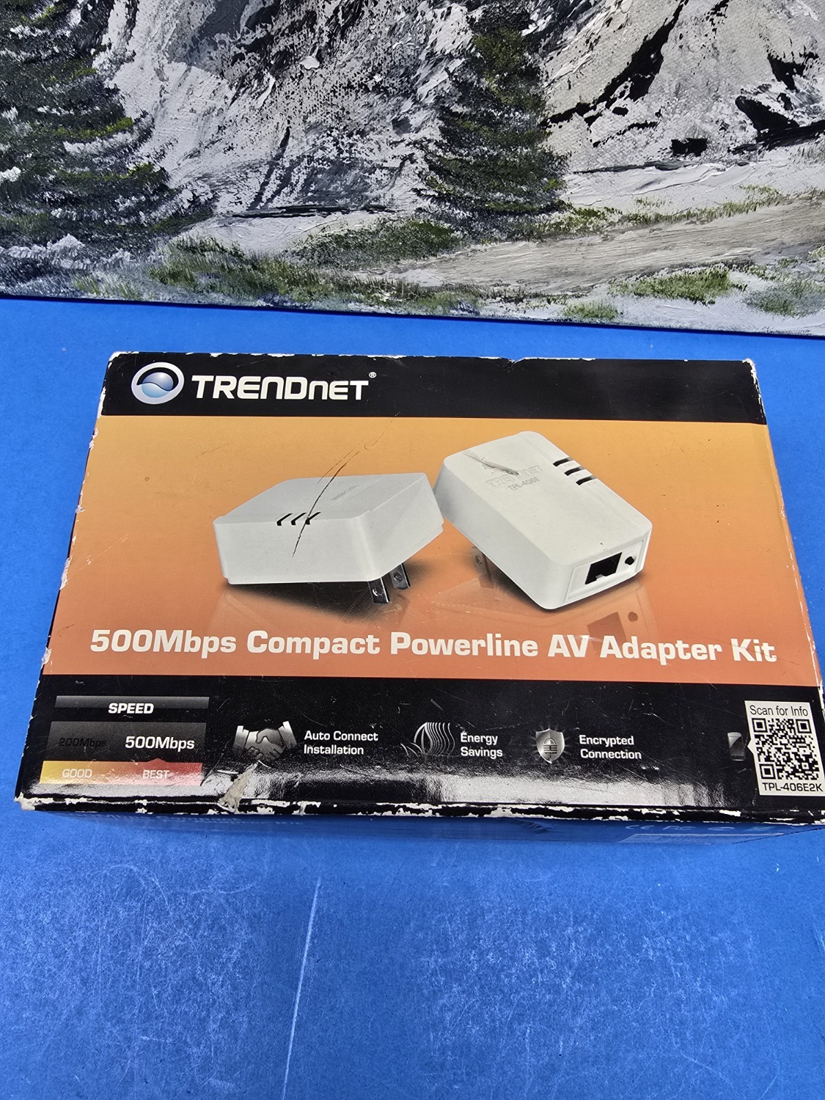 TRENDnet 500 Mbps Compact Powerline AV Adapter Kit TPL-406E2K  