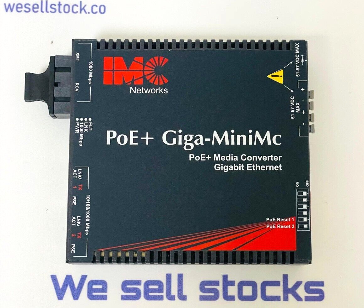 IMC NETWORKS POE+GIGA-MINIMC Media Converter 854-10914