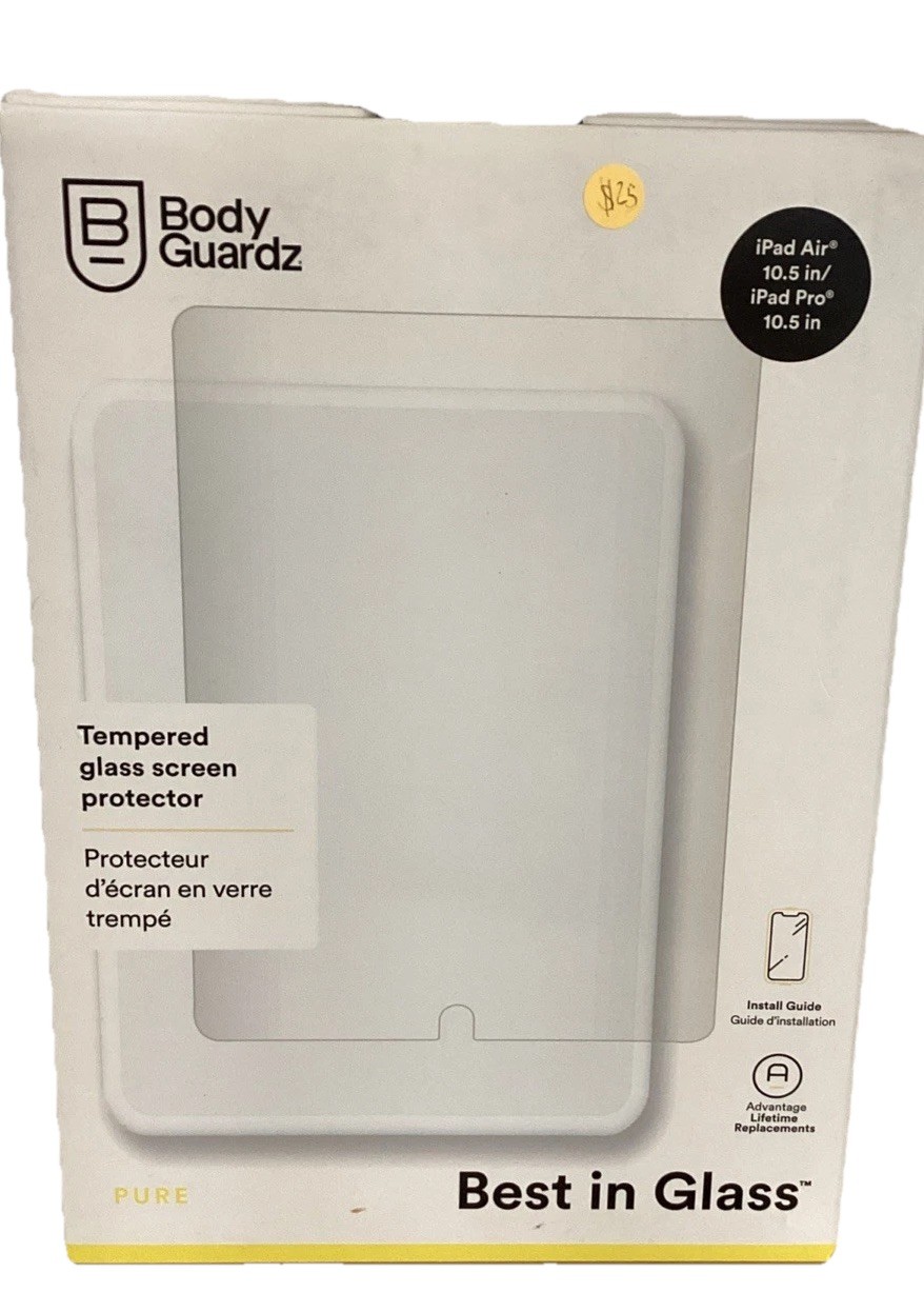 New BodyGuardz Pure Tempered Glass Screen Protector For iPad Air/Pro 10.5-inch