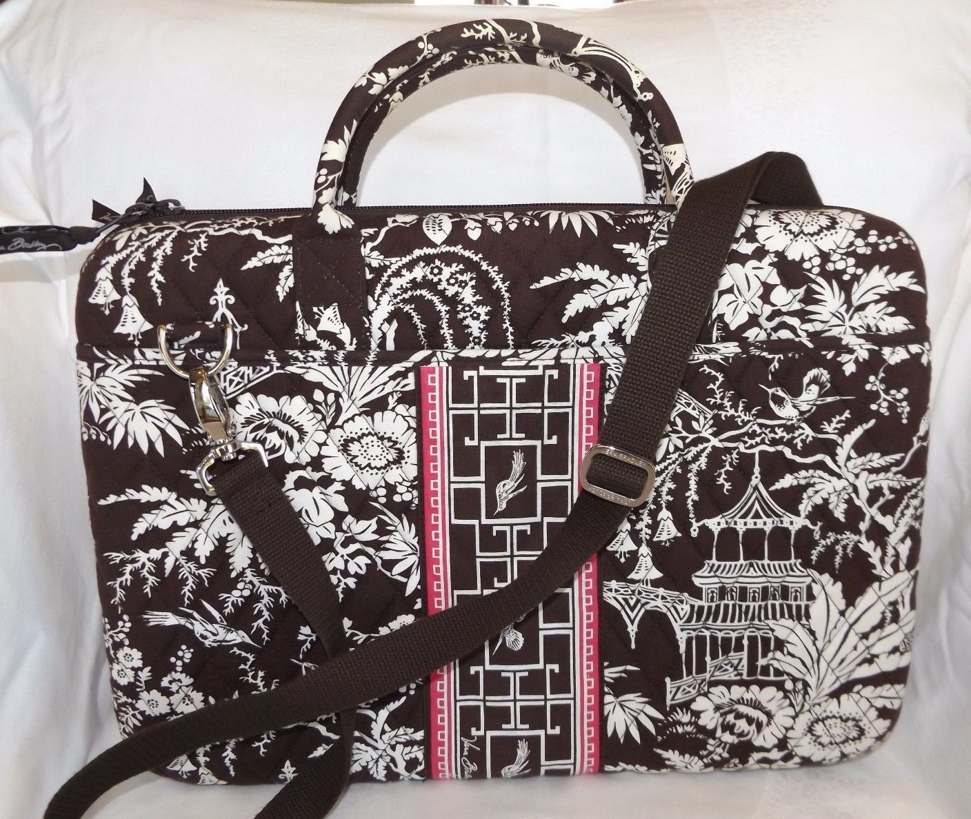 VERA BRADLEY Laptop Portfolio Case w/ strap - IMPERIAL TOILE - Perfect Condition