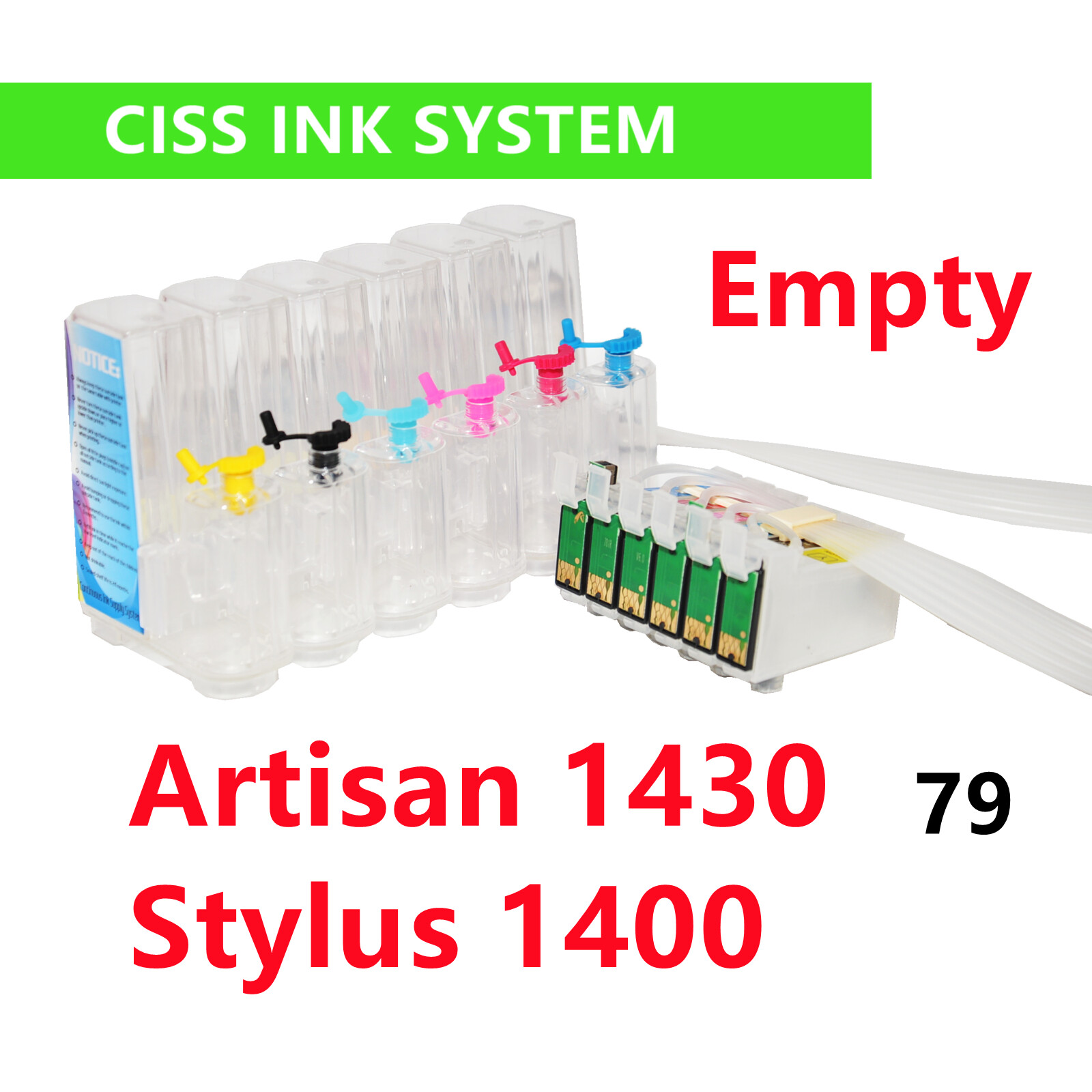 CIS CISS Ink System for Artisan 1430 Stylus 1400 printer t079 79 ink cartridge