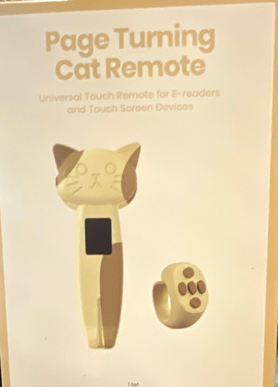 Page Turning Cat Remote Wireless Rechargeable USB-C Universal E-Reader Control