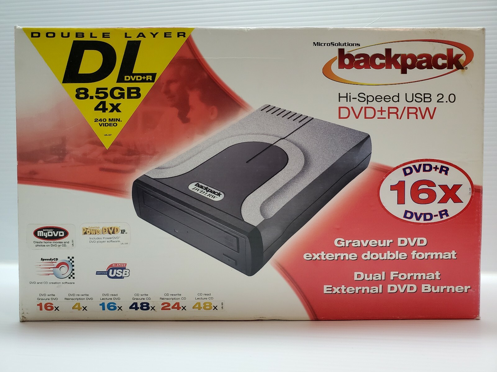 Microsolutions Backpack High Speed Usb Dvd+R/RW