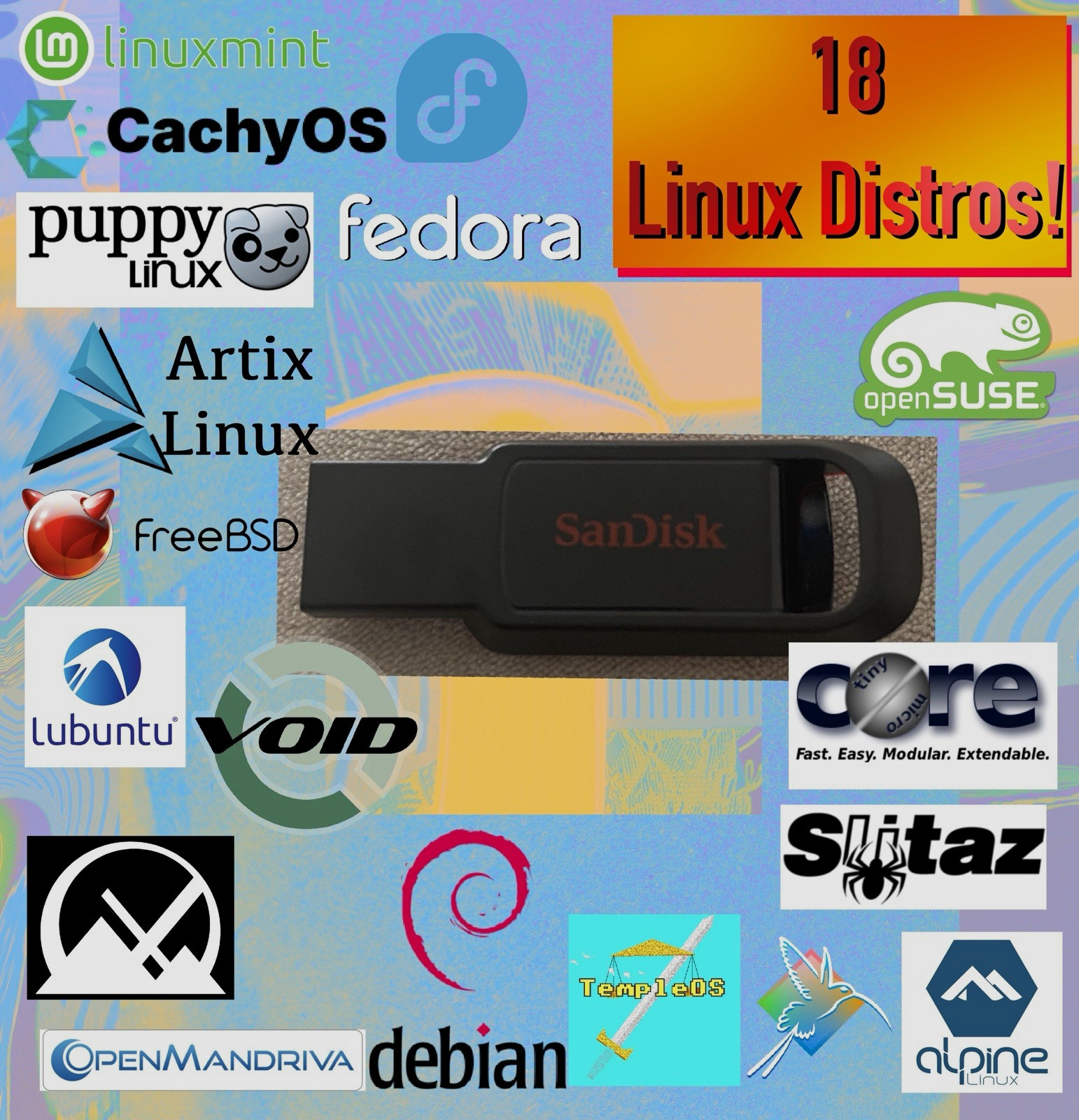 Linux Bootable USB: Mint, Debian, Void, CachyOS, Fedora, Artix, Alpine, Puppy
