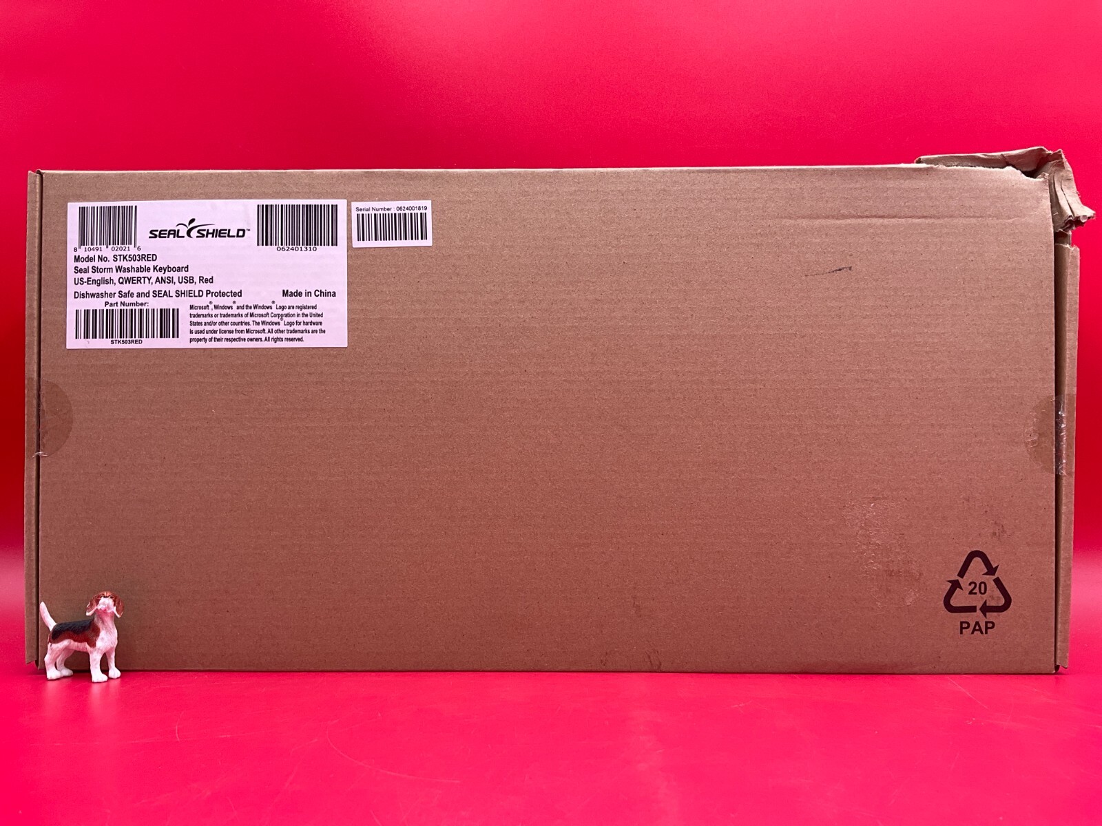 Seal Shield Silver Storm Washable USB Keyboard Red STK503RED ✅❤️️✅❤️️✅❤️️✅