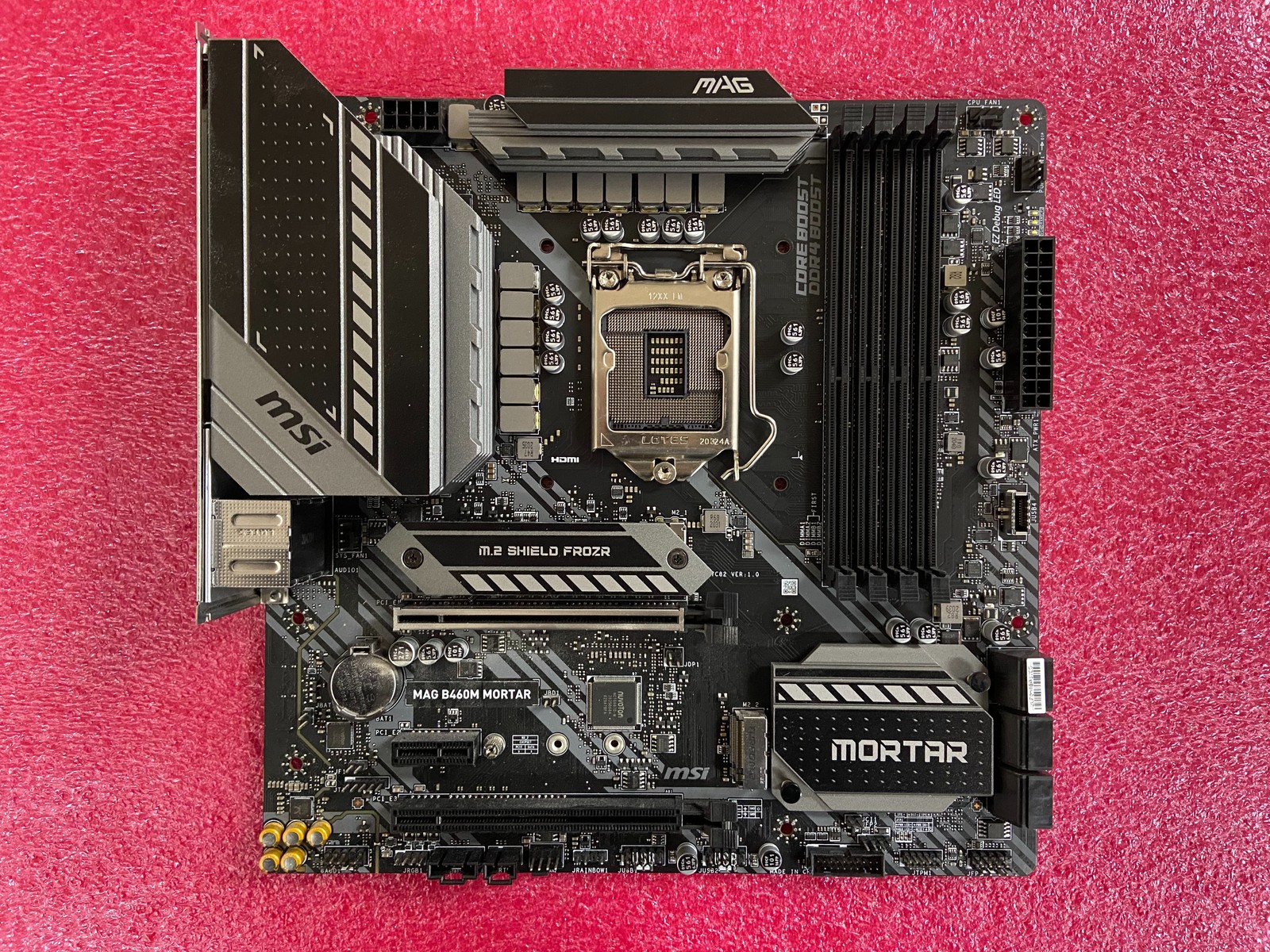 MSI MAG B460M MORTAR Micro-ATX LGA 1200 DDR4 Motherboard with I/O Shield MOBO23A