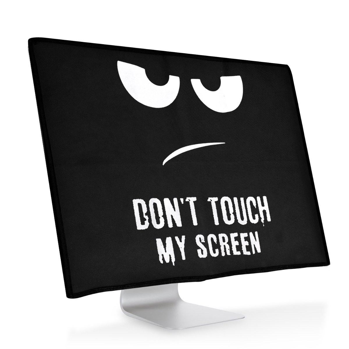kwmobile Computer Monitor Cover with 31-32" monitor - Don't Touch My Screen W...