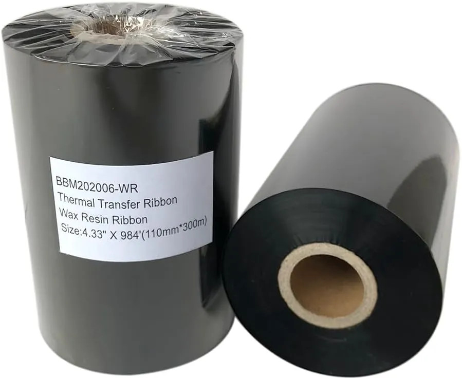Wax Resin Thermal Transfer Ribbon 4.33 Inch x 984 Feet For Zebra Sato Datamax...