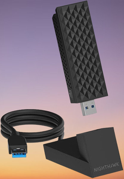 NETGEAR Nighthawk A9000 WiFi 7 USB3.0 Adapter BE6500 TriBand 6.5Gbps 6GHz Win11