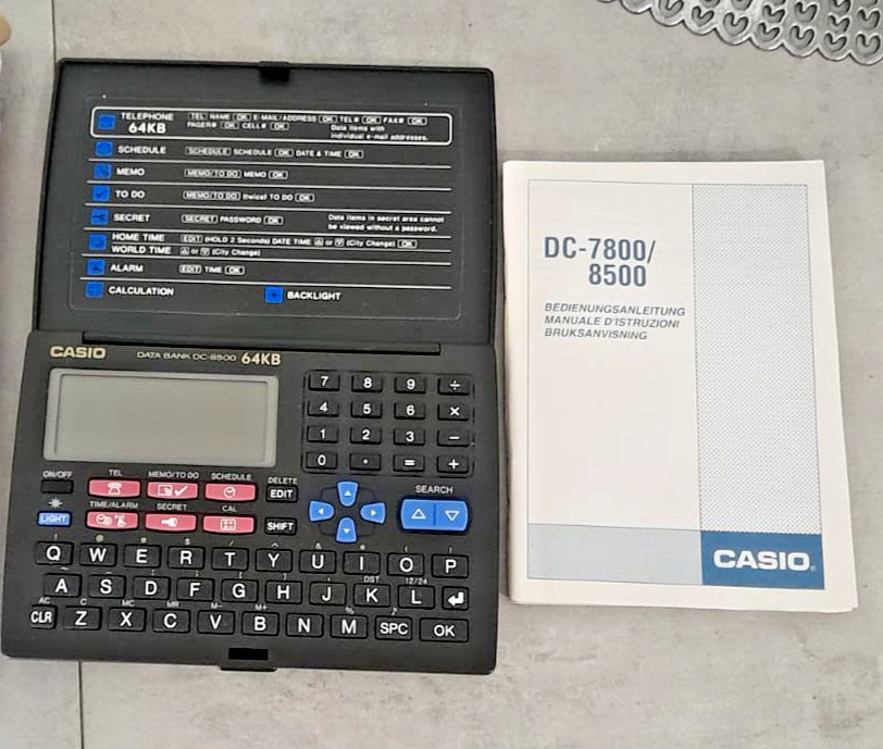 Data Bank DC 8500 Casio 64kb Backlight Display Vintage Calculator 80s
