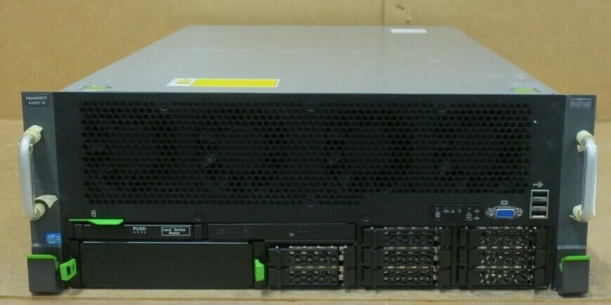 Fujitsu Primergy RX600 S6 4x Eight Core E7-4830 2.13GHz 512GB Ram 4x PSU Server