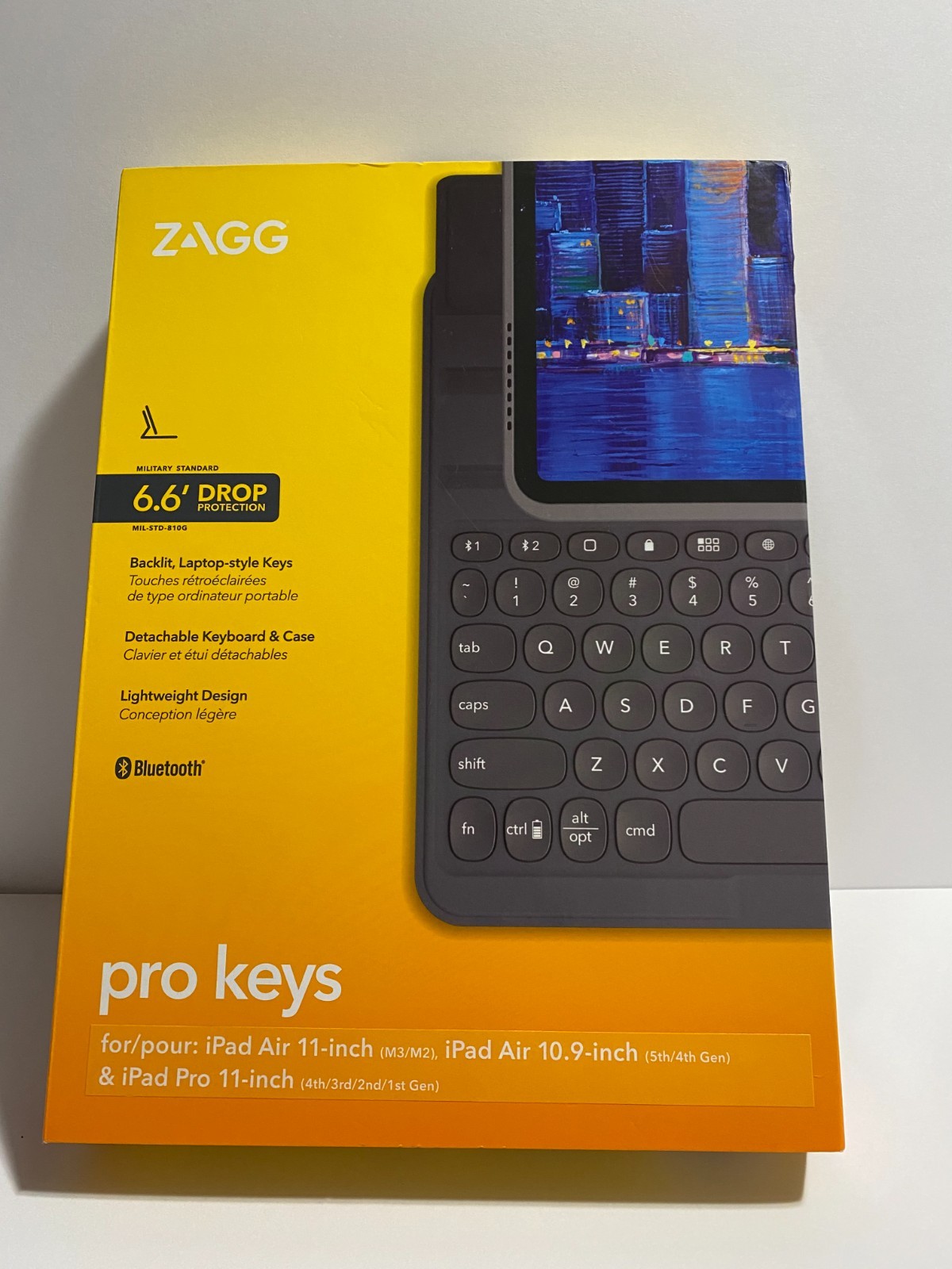 ZAGG Pro Keys Wireless Keyboard with Detachable Case for Apple iPad Pro 11" -...