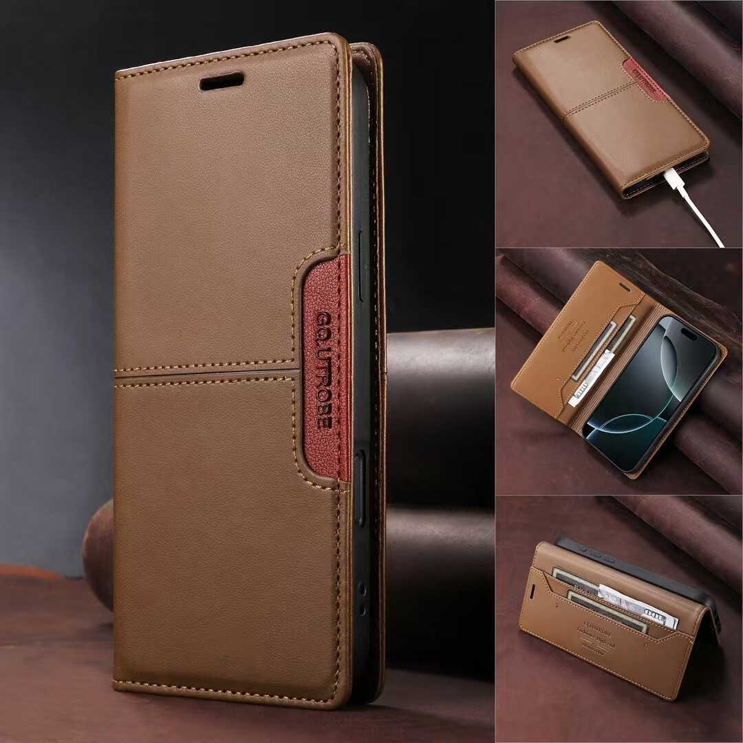 Luxury Leather Magnetic Wallet Cover Case For 16 15 14 13 12 11 Pro Max 7 8 XR
