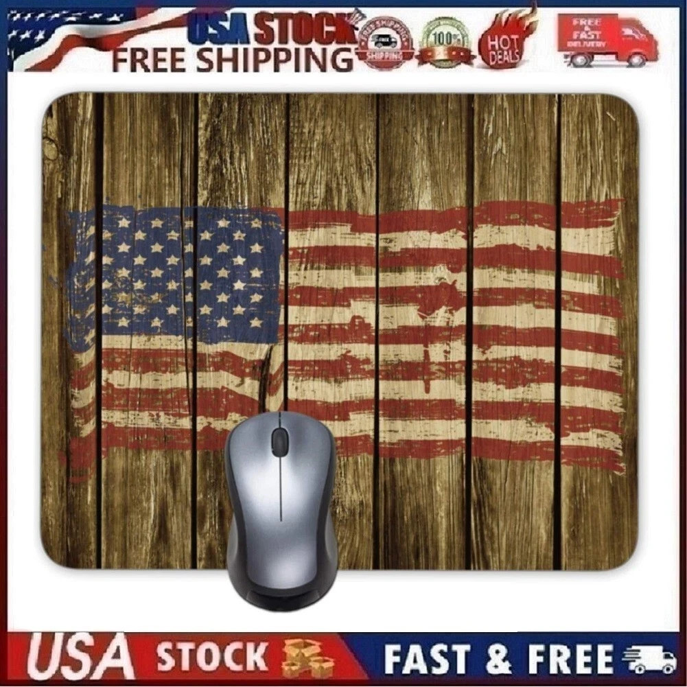 New Mousepad Rustic American Flag Mouse Pad For Laptop Computer Gaming Pad Sty 2