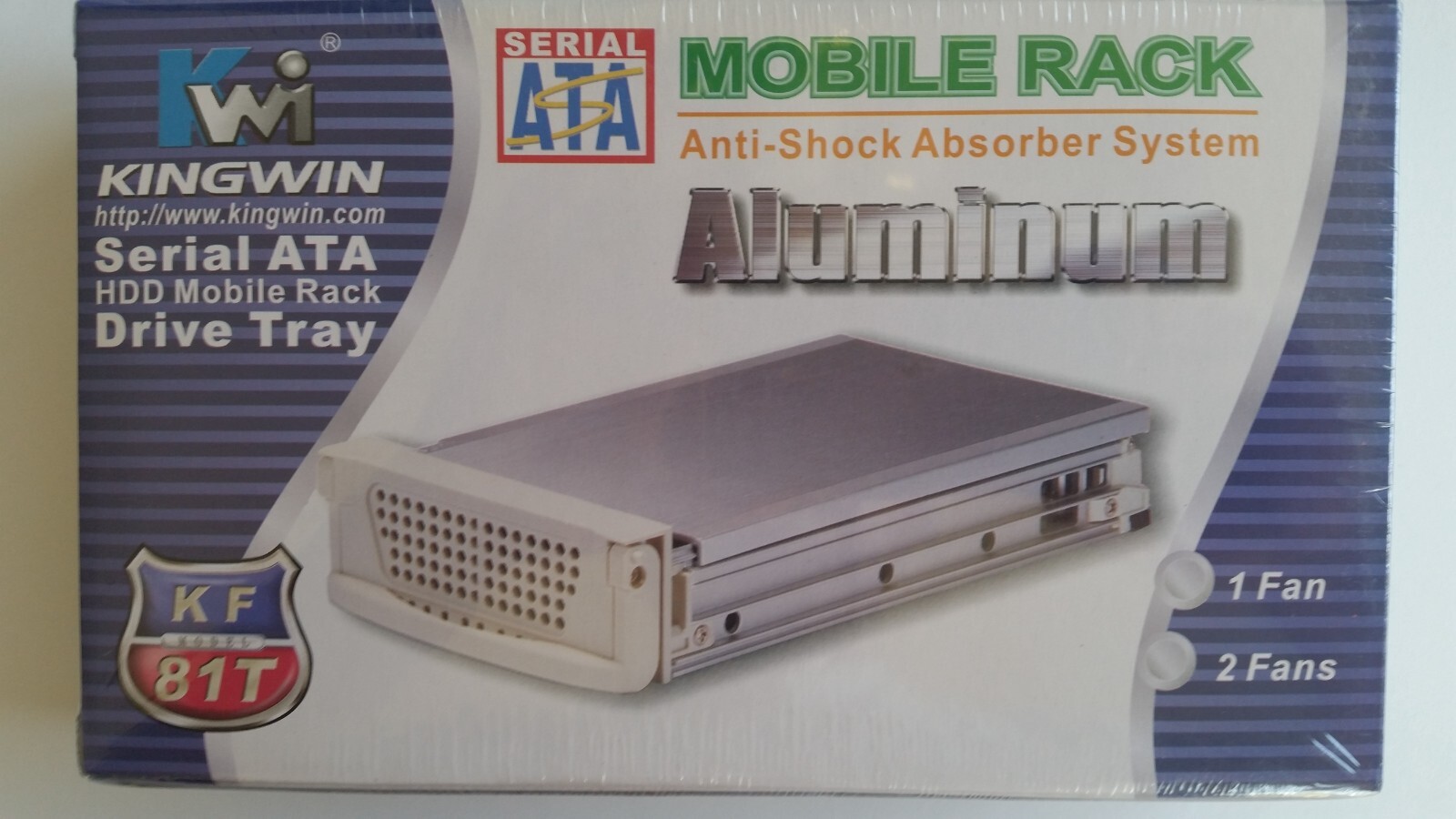 Kingwin KF-81T Serial ATA HDD Mobile Rack Drive Tray - NEW(Beige/Black)