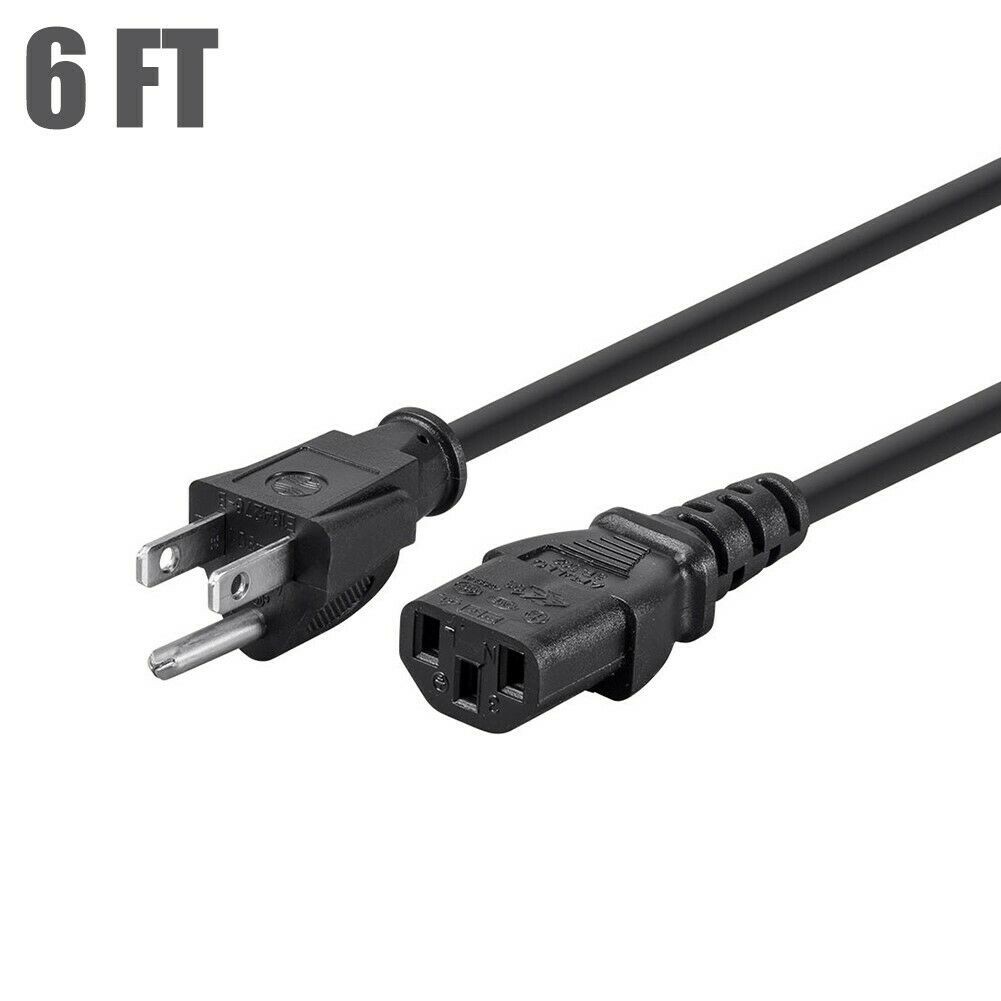 1 3 10 12 15 20 25FT Power Cord Cable PC Monitor 5-15P to C13 14AWG 3-Prong
