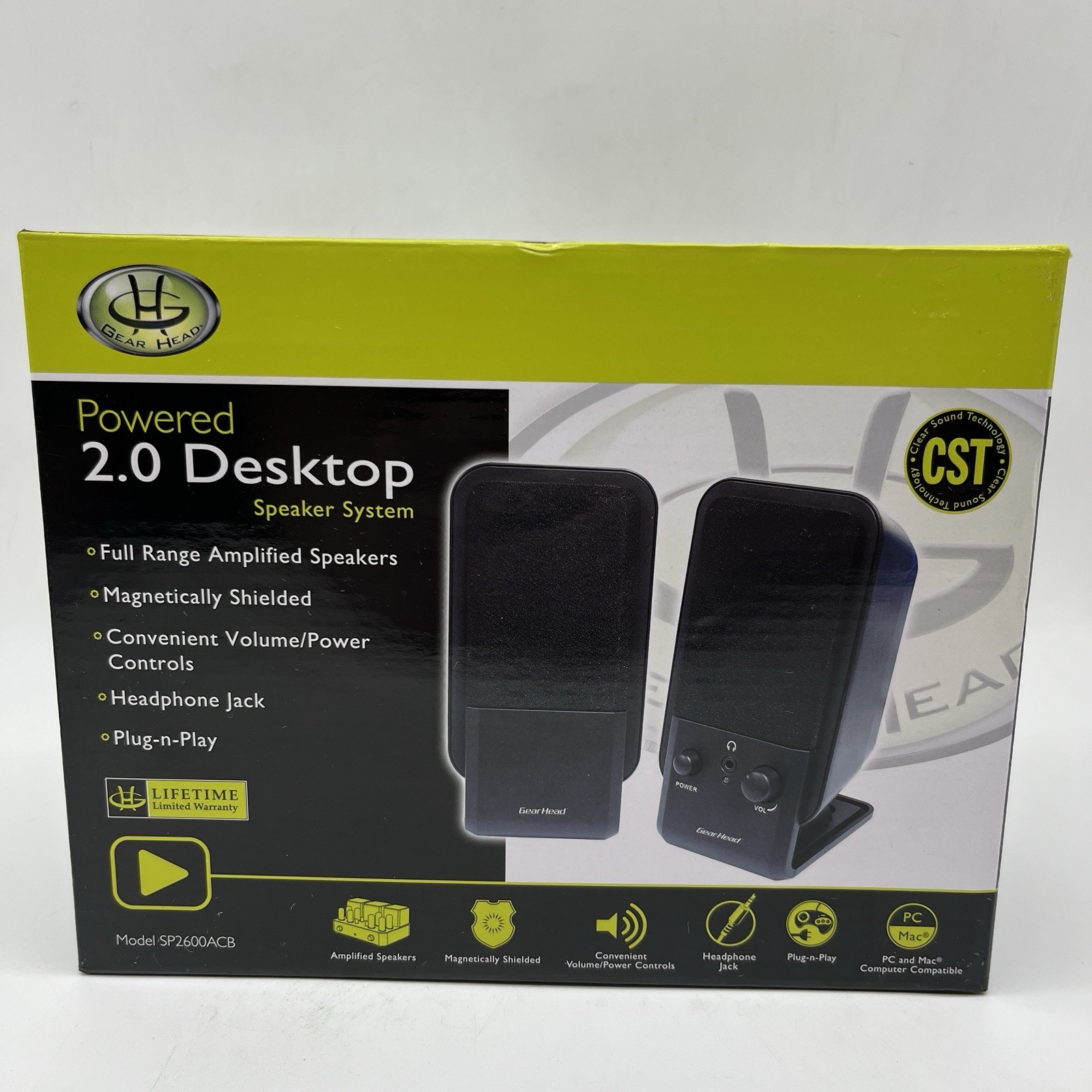 Gear Head Powered 2.0 Desktop Speaker System Model SP2600ACB
