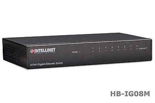 8-Port Gigabit 10/100/1000 Mbps Ethernet Desktop Switch - Intellinet (530347)