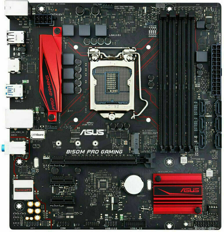 ASUS B150M Pro Gaming Motherboard Intel B150 LGA 1151 DDR4 Micro ATX M.2 USB 2.0