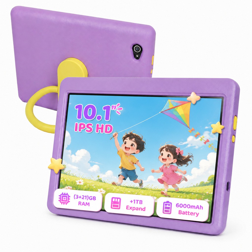 10PCS Android 16 Kids Tablet 24GB 128GB ROM 6000mAh Wifi 5G/2.4G Dual Camera 10"