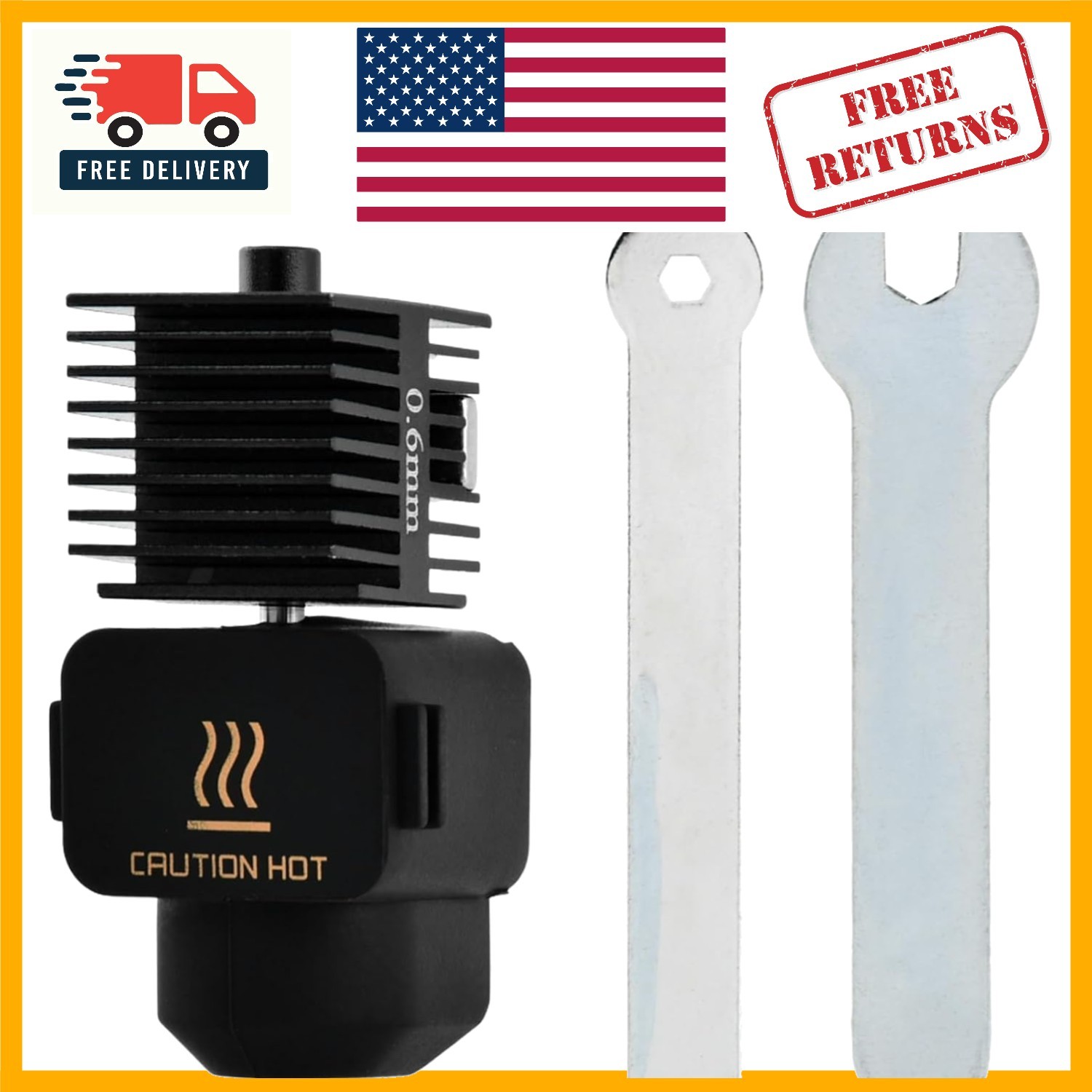 Bamboo Lab A1 Mini Hotend Kit - 0.6mm Hardened Steel Nozzle for Precision 3D ...