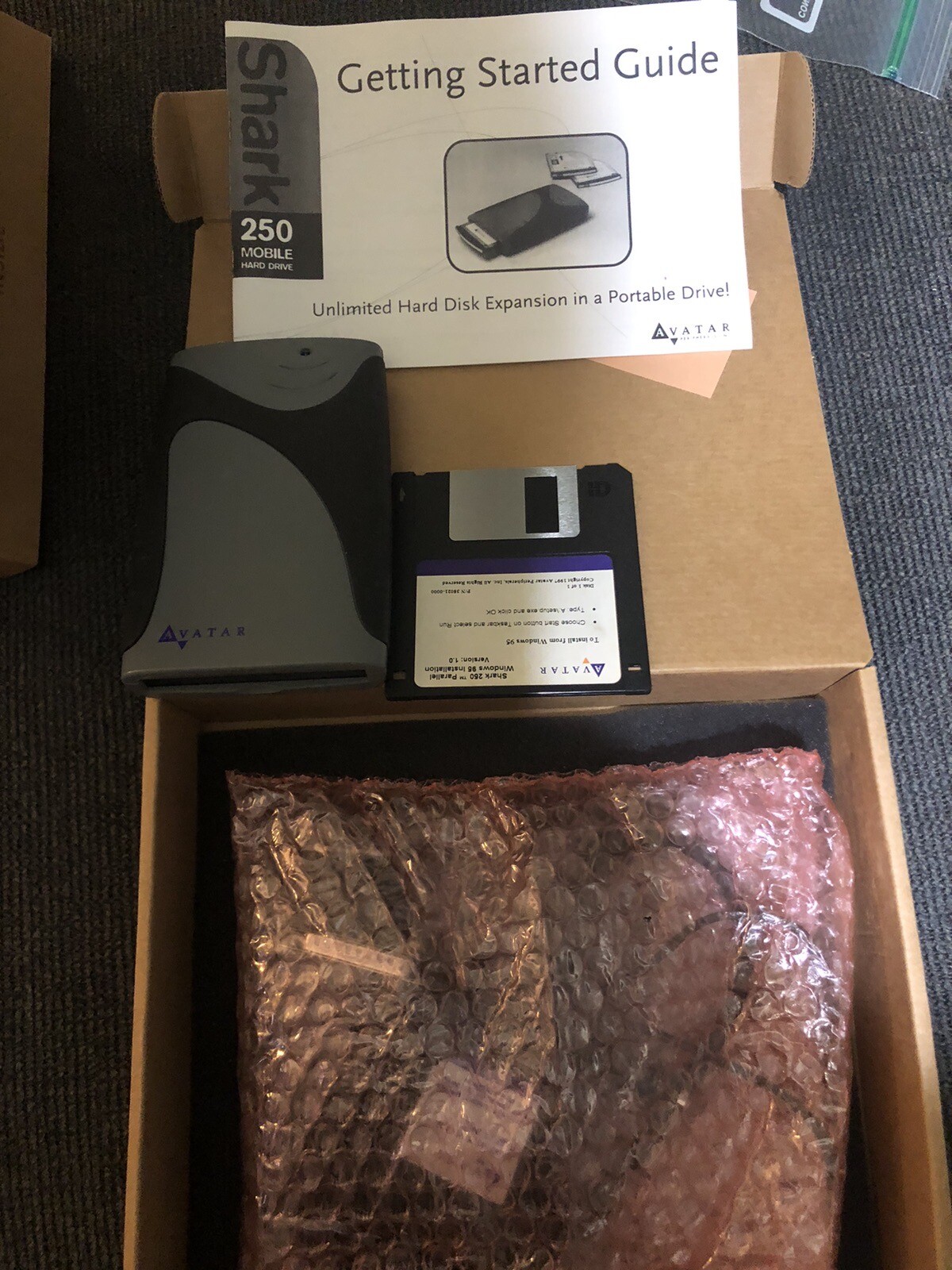 Avatar Shark Portable 250MB External hard drive.  Model AR 2250 SP.