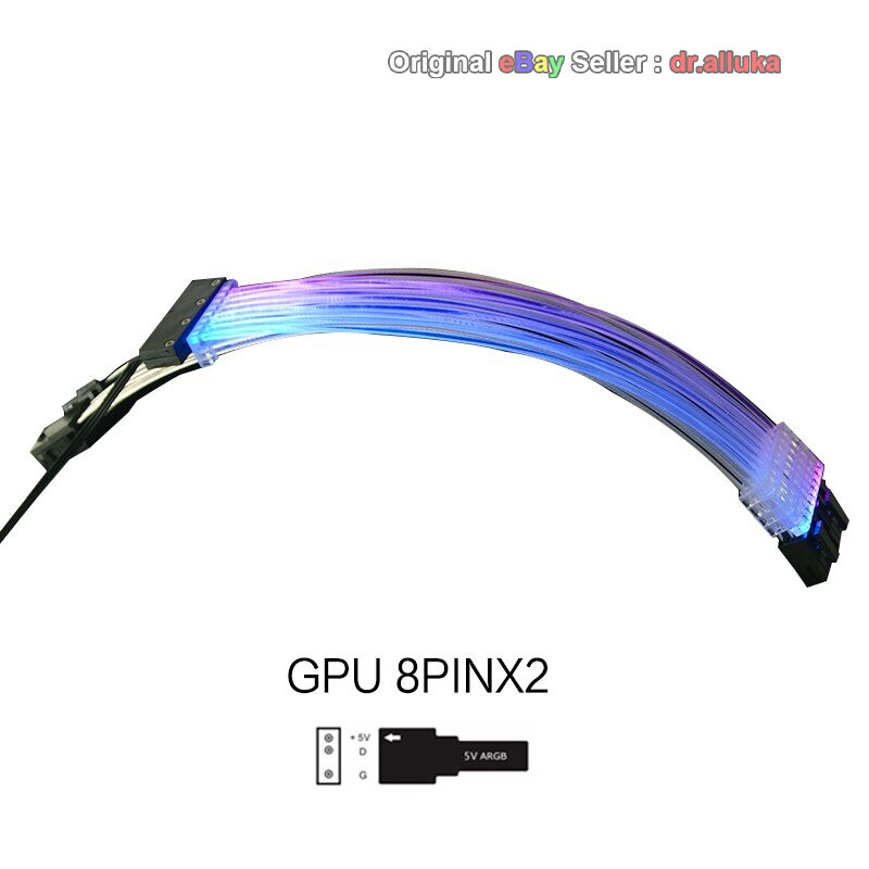 24Pin Addressable RGB Power Extension Cable GPU ATX Strimer 24PIN 8Pin Aura Sync