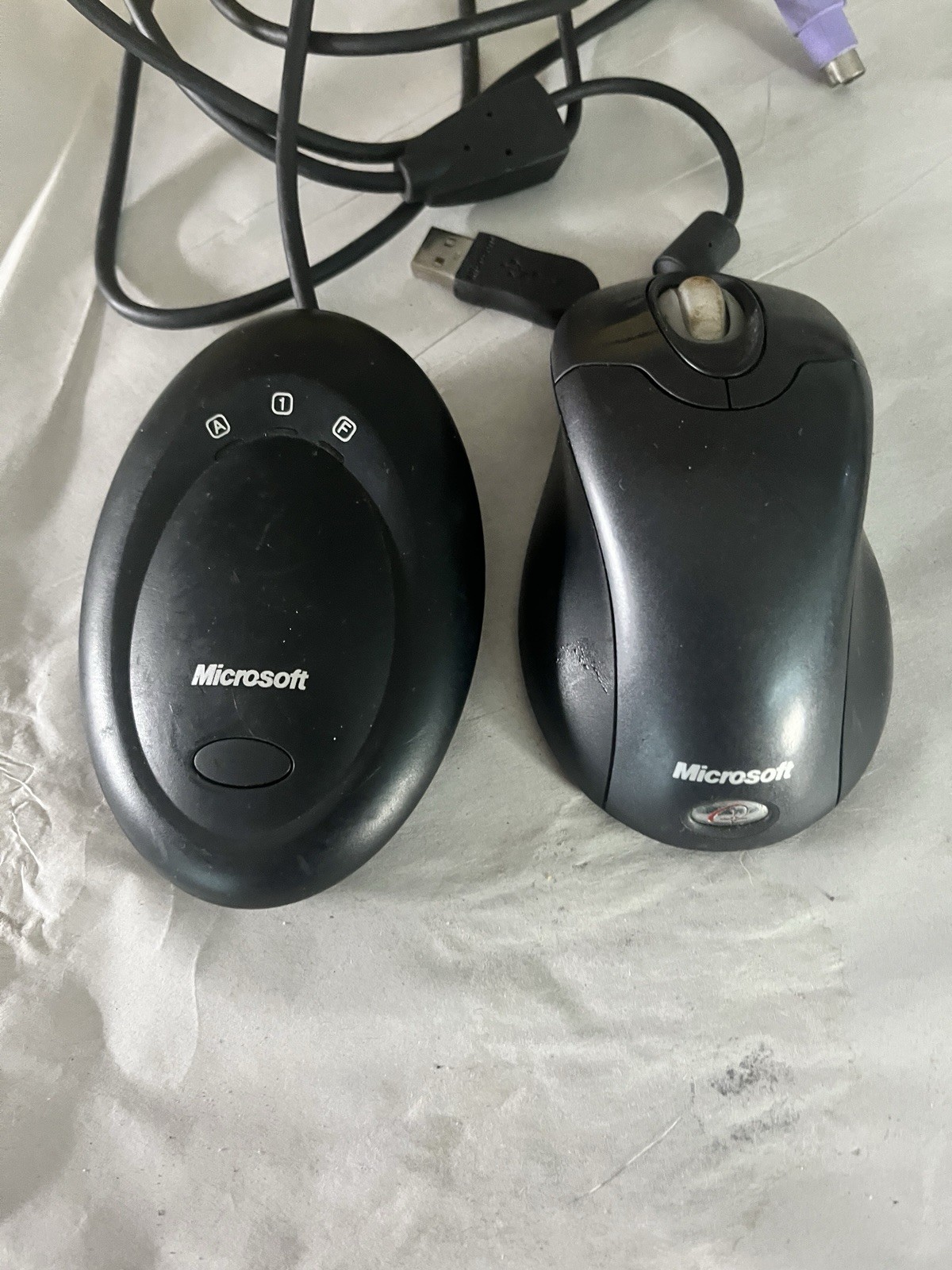 Vintage Microsoft Wireless Optical Mouse 2.0 & Desktop Receiver 2.0A Bundle